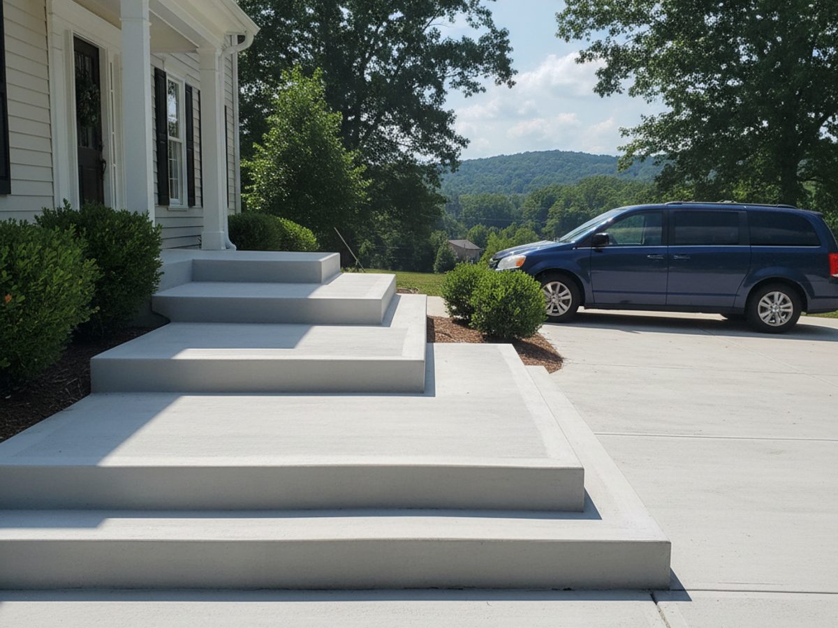 Concrete Steps & Porches completed by Summit Concrete Solutions in Bedford, VA