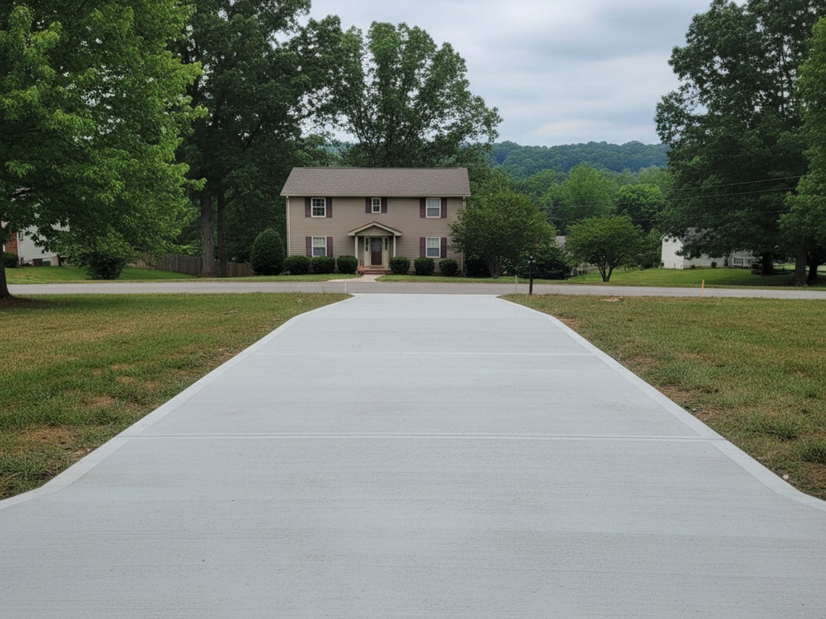Concrete Driveways completed by Summit Concrete Solutions in Ferrum, VA