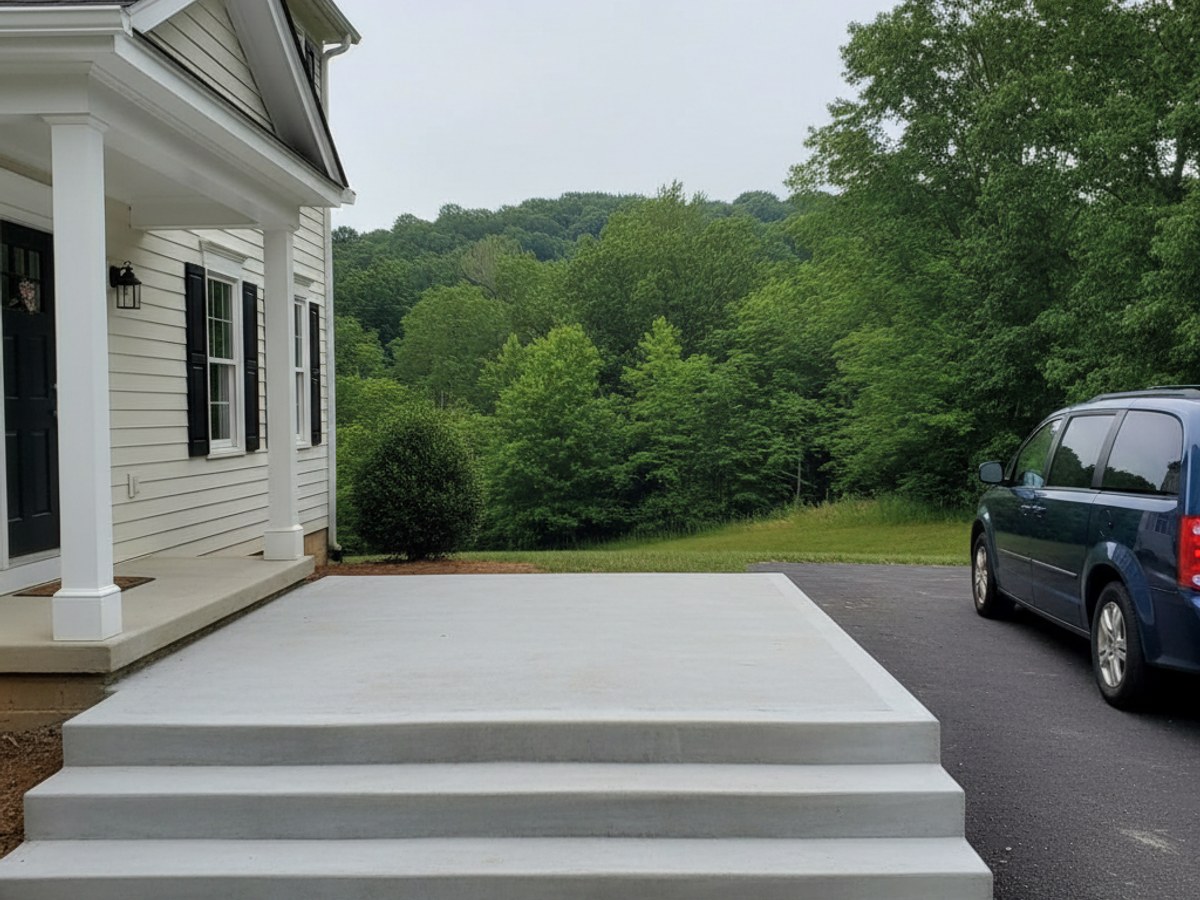 Concrete Steps & Porches completed by Summit Concrete Solutions in Vinton, VA